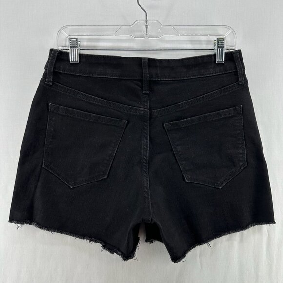 Old Navy High-Waisted Cut-Off Shorts Womens 10 Button Fly Frayed Hem Denim Black - Picture 2 of 10